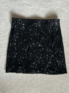 Girls Black Sequin Mini Skirt size 7/8